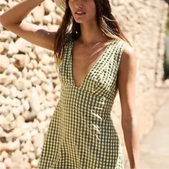 NWT Free People Dress Gingham Dress - Picture 3 of 10